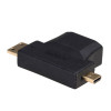 Akyga AK-AD-23 HDMI (F) Mini HDMI (M) / Micro HDMI (M) sovitin, musta