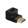 Akyga AK-AD-01 HDMI-sovitin uros naaras, 90° ylöspäin kulma, musta
