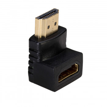 Akyga AK-AD-01 HDMI-sovitin uros naaras, 90° ylöspäin kulma, musta