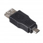 Akyga AK-AD-08 OTG-sovitin USB-A naaras Micro-USB uros, musta