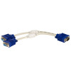 Akyga AK-AD-20 VGA (M) 2x VGA (F) jakokaapeli, 15 cm, valkoinen