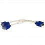 Akyga AK-AD-20 VGA (M) 2x VGA (F) jakokaapeli, 15 cm, valkoinen