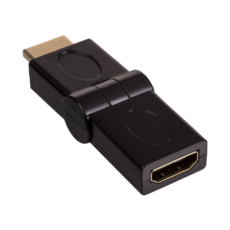 Akyga AK-AD-40 HDMI (M) HDMI (F) 180° kääntyvä kulmasovitin, musta