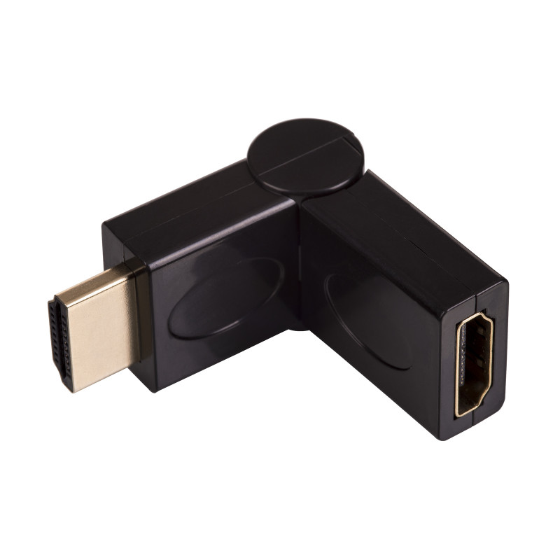 Akyga AK-AD-40 HDMI (M) HDMI (F) 180° kääntyvä kulmasovitin, musta