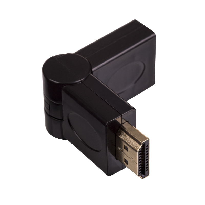 Akyga AK-AD-40 HDMI (M) HDMI (F) 180° kääntyvä kulmasovitin, musta