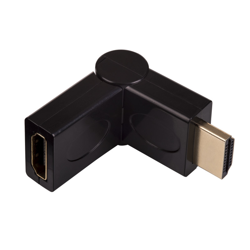 Akyga AK-AD-40 HDMI (M) HDMI (F) 180° kääntyvä kulmasovitin, musta