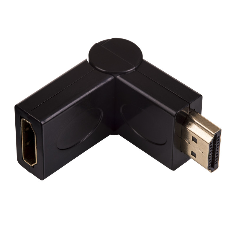 Akyga AK-AD-40 HDMI (M) HDMI (F) 180° kääntyvä kulmasovitin, musta
