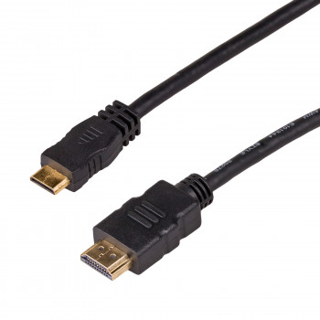 Akyga AK-HD-10M HDMI-Mini-HDMI-kaapeli v1.4, High Speed Ethernetillä, 1 m, musta