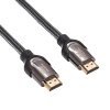Akyga AK-HD-05S HDMI 2.1 suojattu kaapeli, 48 Gbps, 8K@60Hz, 4K@120Hz, 0,5 m, musta