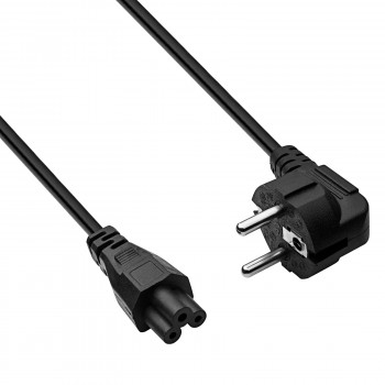 Akyga AK-NB-01A kannettavan tietokoneen virtakaapeli CEE 7/7 IEC C5 (apilaliitin), 3x 0,5 mm², 1,5 m, musta