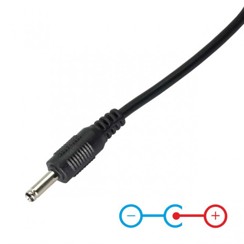 Akyga AK-DC-03 virtakaapeli USB-A uros DC 3,5 x 1,35 mm uros, 0,8 m, musta