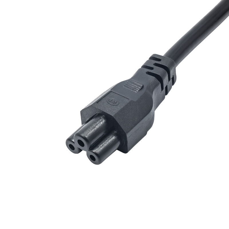 Akyga AK-NB-08A kannettavan tietokoneen virtajohto CEE 7/7 - IEC C5, CCA 3x0,5 mm², 1 m, musta