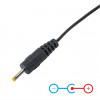 Akyga AK-DC-02 virtajohto USB-A uros - DC 2,5 x 0,7 mm uros, 0,8 m, musta