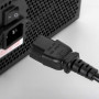 Akyga AK-PC-03A IEC C14 - IEC C13 virtajohto, 3x 0,5 mm², 1,8 m, musta
