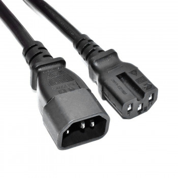 Akyga AK-UP-05 palvelimen virtajohto IEC C14 - IEC C15, kupari 3x1 mm², 1 m, musta