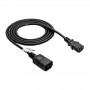 Akyga AK-PC-03C virtajohto IEC C14 - IEC C13, kupari 3x0,75 mm², 1,8 m, musta