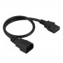 Akyga AK-PC-14A IEC C14 - IEC C13 virtajohto, 3x 0,5 mm², 0,5 m, musta