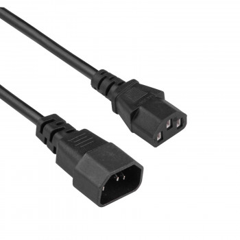 Akyga AK-PC-14A IEC C14 - IEC C13 virtajohto, 3x 0,5 mm², 0,5 m, musta