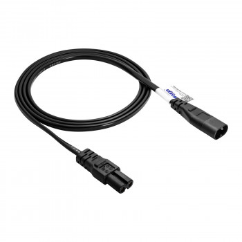 Akyga AK-RD-08A IEC C8 - IEC C7 virtajohto, 2x 0,5 mm², 1,5 m, musta