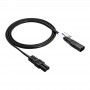 Akyga AK-RD-08A IEC C8 - IEC C7 virtajohto, 2x 0,5 mm², 1,5 m, musta