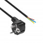 Akyga AK-OT-01S CEE 7/7 virtajohto avoimella päällä, 3x 1,5 mm² kupari, 1,5 m, musta