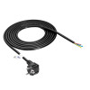 Akyga AK-OT-01S CEE 7/7 virtajohto avoimella päällä, 3x 1,5 mm² kupari, 1,5 m, musta