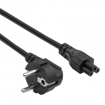Akyga AK-NB-10C kannettavan tietokoneen virtajohto CEE 7/7 - IEC C5, 3x 0,75 mm² kupari, 3 m, musta