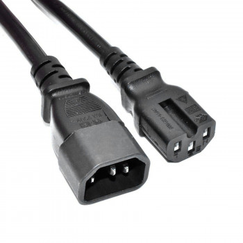 Akyga AK-UP-07 palvelimen virtajohto IEC C14 - IEC C15, kupari 3x1 mm², 3 m, musta