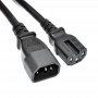 Akyga AK-UP-07 palvelimen virtajohto IEC C14 - IEC C15, kupari 3x1 mm², 3 m, musta
