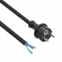 Akyga AK-OT-02S CEE 7/7 kumivirtajohto avoimella päällä, H05RR-F 3x 1,5 mm², 1,8 m, musta