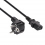 Akyga AK-PC-06S virtajohto CEE 7/7 (Schuko) - IEC C13, kupari 3 x 1,5 mm², 3 m, musta
