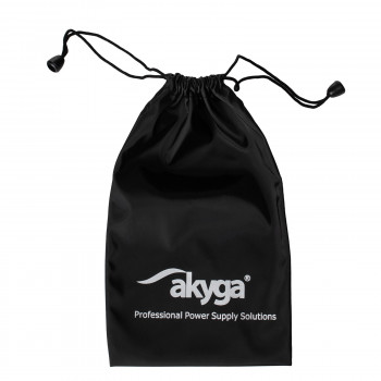 Akyga AK-AC-01 suojalaukku kannettavan tietokoneen verkkolaitteille, 220 x 135 mm, musta