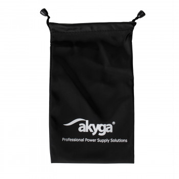 Akyga AK-AC-01 suojalaukku kannettavan tietokoneen verkkolaitteille, 220 x 135 mm, musta