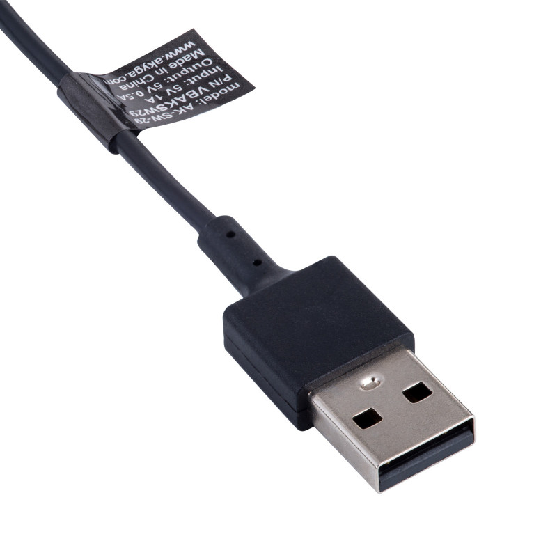 Akyga AK-SW-29 latauskaapeli Fitbit Charge 3 / 4 -rannekkeelle, USB-A, 1 m