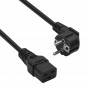 Akyga AK-UP-01S palvelimen virtajohto CEE 7/7 (Schuko) - IEC C19, kupari 3 x 1,5 mm², 16 A, 1,8 m, musta