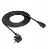 Akyga AK-PC-106A virtajohto CEE 7/7 (Schuko) - IEC C13, CCA 3 x 0,75 mm², 3 m, musta