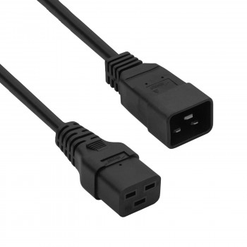 Akyga AK-UP-03S palvelimen virtajohto IEC C20 - IEC C19, kupari 3 x 1,5 mm², 16 A, 1,8 m, musta