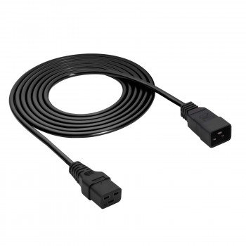 Akyga AK-UP-03S palvelimen virtajohto IEC C20 - IEC C19, kupari 3 x 1,5 mm², 16 A, 1,8 m, musta