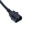 Akyga AK-PC-13A virtasovitinkaapeli IEC C14 - CEE 7/3 (Schuko) naaras, kupari 3 x 0,75 mm², 1 m, musta
