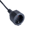 Akyga AK-PC-13A virtasovitinkaapeli IEC C14 - CEE 7/3 (Schuko) naaras, kupari 3 x 0,75 mm², 1 m, musta