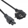 Akyga AK-NB-08C kannettavan tietokoneen virtajohto CEE 7/7 - IEC C5, 3x 0,75 mm² kupari, 1 m, musta