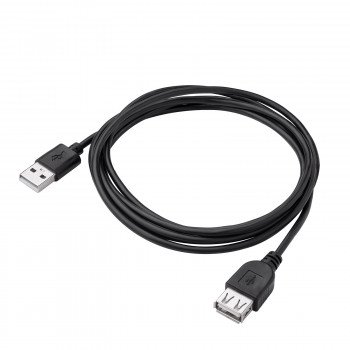 Akyga AK-USB-07 USB 2.0 -jatkokaapeli USB-A uros - naaras, 1,8 m, musta