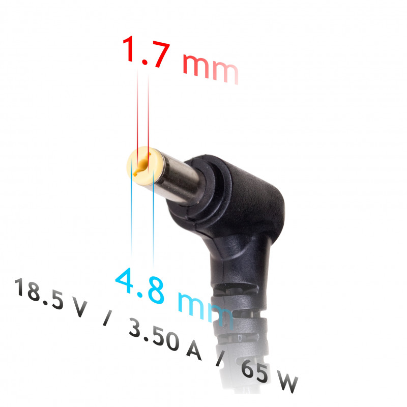 Akyga AK-ND-09 kannettavan tietokoneen virtalähde 18,5 V, 65 W, 4,8 x 1,7 mm, 1,2 m, HP