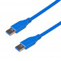 Akyga AK-USB-14 USB 3.0 -kaapeli USB-A (M) - USB-A (M), 1,8 m, sininen