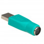 Akyga AK-AD-14 USB-A (F) - PS/2 (M) -adapteri, vihreä