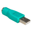 Akyga AK-AD-14 USB-A (F) - PS/2 (M) -adapteri, vihreä