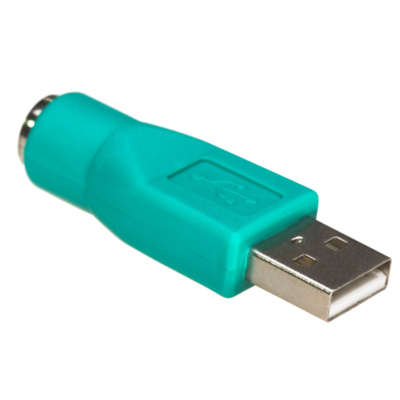 Akyga AK-AD-14 USB-A (F) - PS/2 (M) -adapteri, vihreä