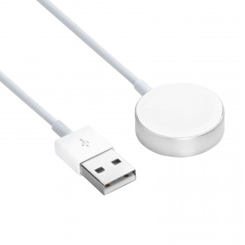 Akyga AK-SW-44 latauskaapeli Apple Watch Ultra 2 / Series 9/8/7/6/5/4/3/2/1, alumiiniseos, USB, 1 m, valkoinen