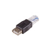 Akyga AK-AD-27 USB-A (F) - RJ45 (M) -adapteri, musta