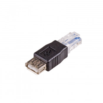 Akyga AK-AD-27 USB-A (F) - RJ45 (M) -adapteri, musta